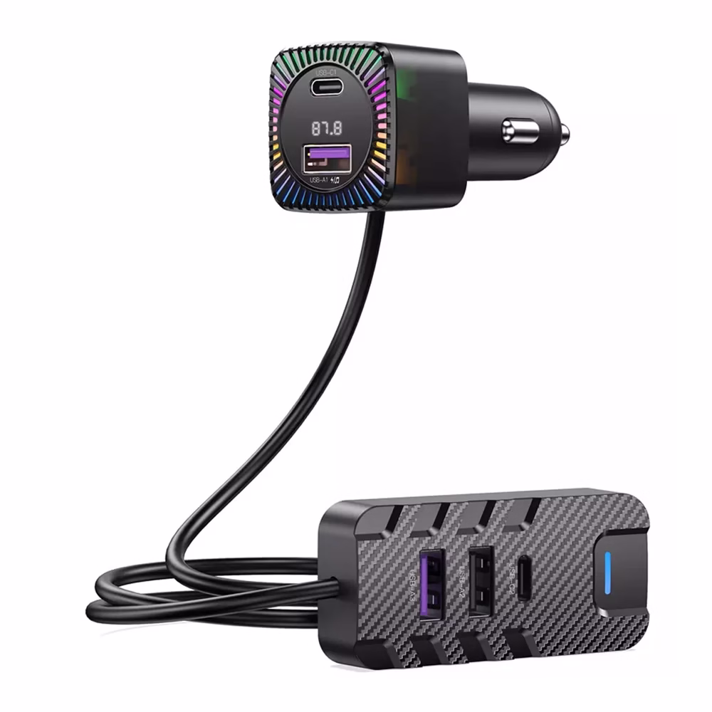 شارژر فندکی 30 وات سه پورت + FM پلیر بلوتوثی ایکس او (XO) مدل XO-BCC13