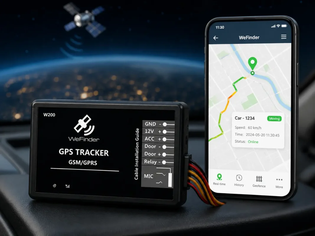 ردیاب GPS خودرو WeFinder با قابلیت ردیابی آنلاین و موقعیت‌یابی لحظه‌ای